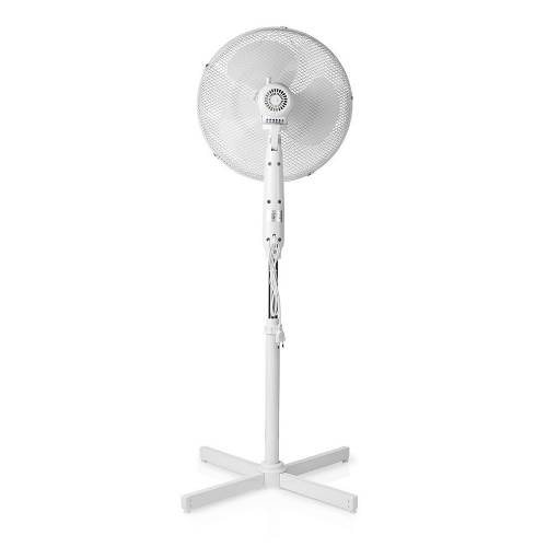 Nedis FNST12FWT40 Staande Ventilator met Afstandsbediening | Verstelbare Hoogte | Diameter 40 cm | 3-Snelheden | Wit