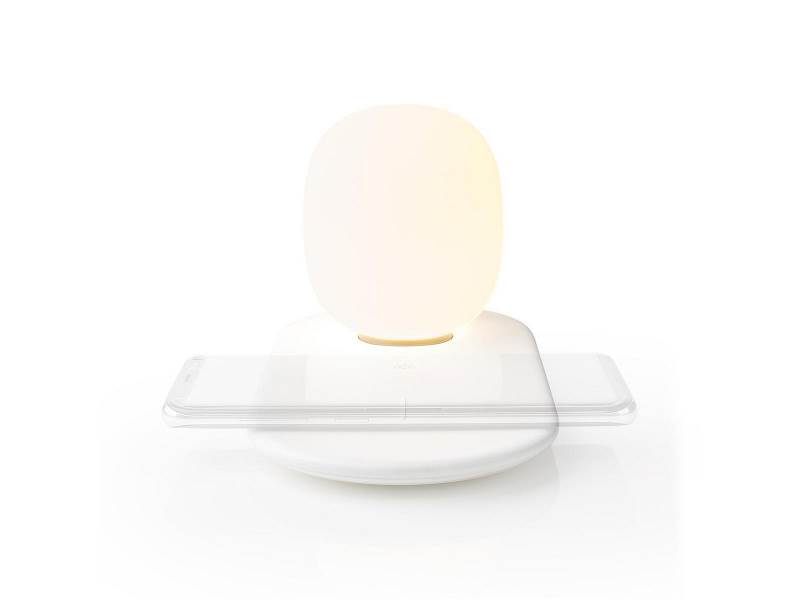 Nedis LTLQ10W1WT LED-Nachtlamp met Touch-Bediening | Draadloze Qi-Lader voor Smartphone | 10 W