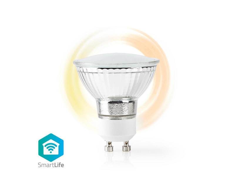 Nedis WIFILW12CRGU10 Wi-Fi Smart LED-Lamp | Warm Wit | GU10 | Dim naar Extra Warm Wit (1800 K)