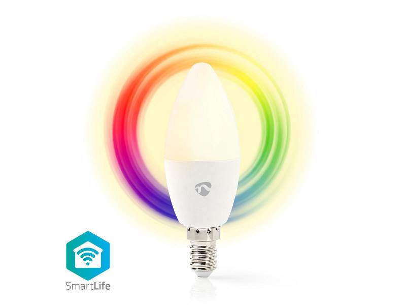 Nedis WIFILC11WTE14 Wi-Fi smart LED-lamp | Full Colour en Warm-Wit | E14