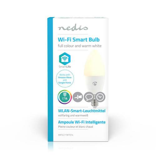 Nedis WIFILC11WTE14 Wi-Fi smart LED-lamp | Full Colour en Warm-Wit | E14