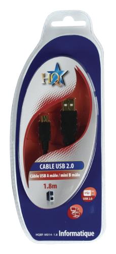 HQ HQBF-M014-1.8 CABLE USB2.0 M/MINI 5 PIN M/M 1. F