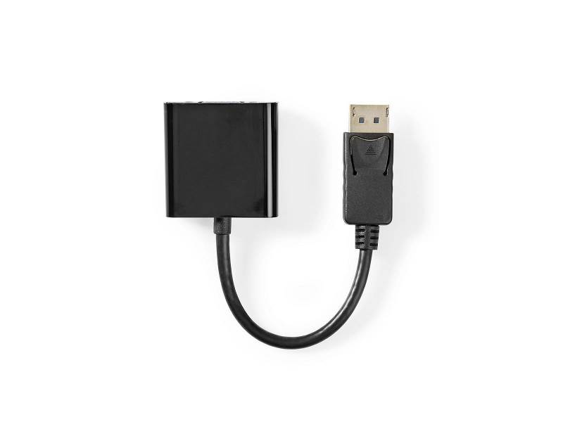 Nedis CCGT37350BK02 DisplayPort - VGA-Adapterkabel | DisplayPort Male | VGA Female | 0,2 m | Zwart