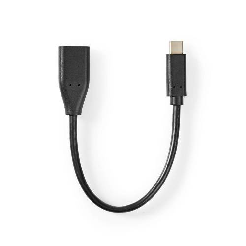 Nedis CCGT61710BK02 USB-CT-Adapterkabel | USB-CT Male | A Female | 0,2 m | Zwart