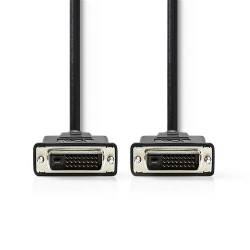 Nedis CCGT32000BK20 DVI-D-Kabel | DVI 24+1-Pins Male | DVI 24+1-Pins Male | 2,0 m | Zwart