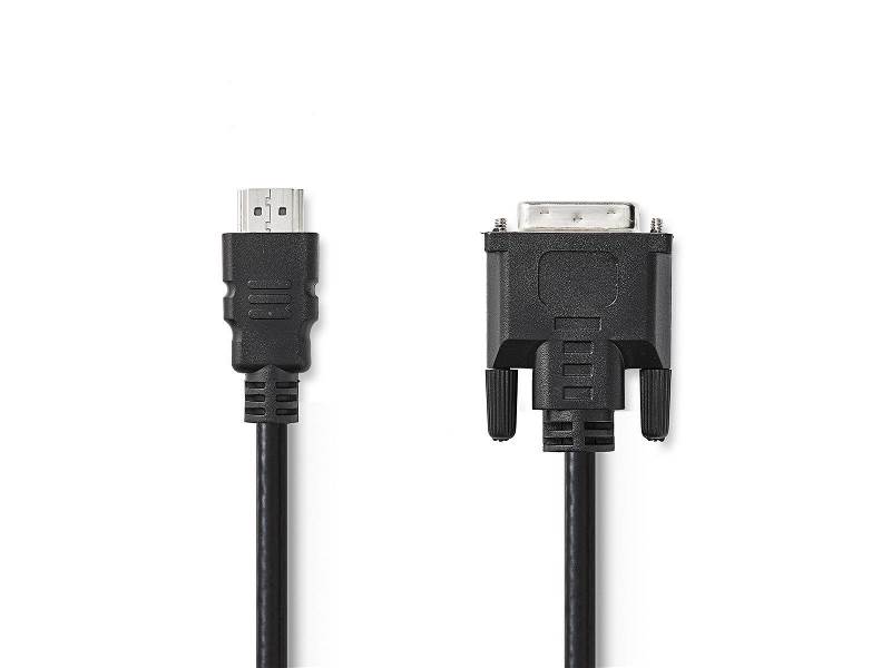 Nedis CCGT34800BK20 HDMIT - DVI-Kabel | HDMIT-Connector | DVI 24+1-Pins Male | 2,0 m | Zwart