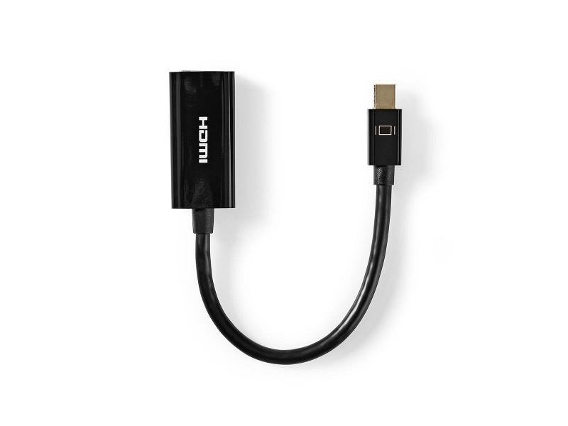 Nedis CCGT37650BK02 Mini-DisplayPort - HDMIT Adapter Cable | Mini-DisplayPort Male | HDMIT Uitgang | 0,2 m | Zwart