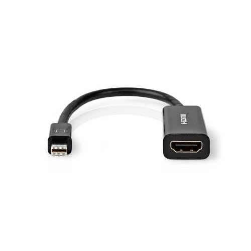Nedis CCGT37650BK02 Mini-DisplayPort - HDMIT Adapter Cable | Mini-DisplayPort Male | HDMIT Uitgang | 0,2 m | Zwart