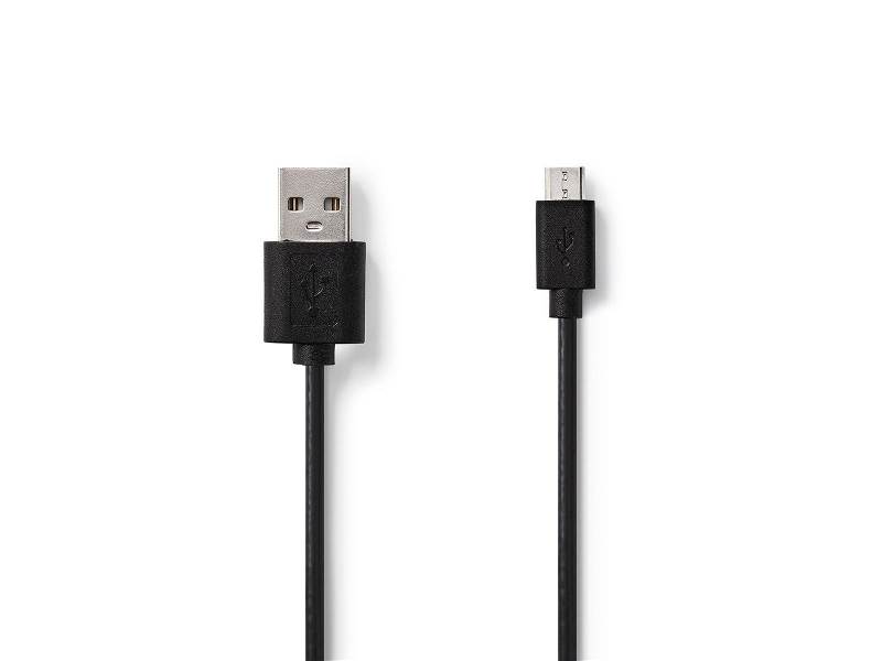 Nedis CCGT60500BK05 USB 2.0-Kabel | A Male | Micro-B Male | 0,5 m | Zwart