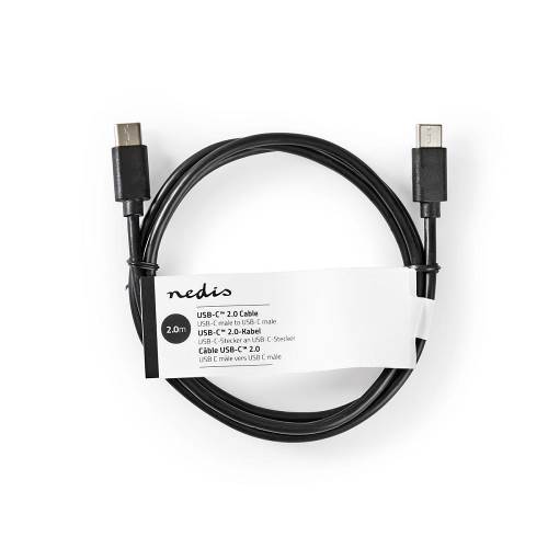 Nedis CCGT60700BK20 Sync & Charge-Kabel | USB-CT Male | USB-CT Male | 2,0 m | Zwart