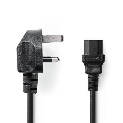 Nedis CEGT11100BK20 Stroomkabel | Type G Plug (UK) | IEC-320-C13 | 2,0 m | Zwart