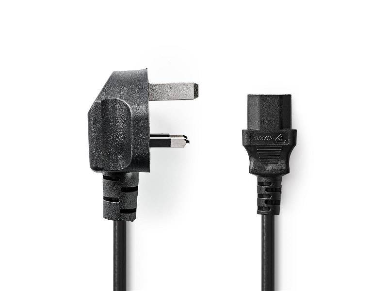 Nedis CEGT11100BK30 Stroomkabel | Type G Plug (UK) | IEC-320-C13 | 3,0 m | Zwart