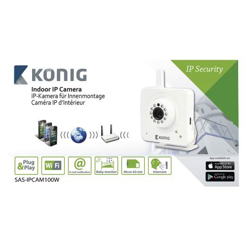 König SAS-IPCAM100W IP-Camera Binnen VGA Wit