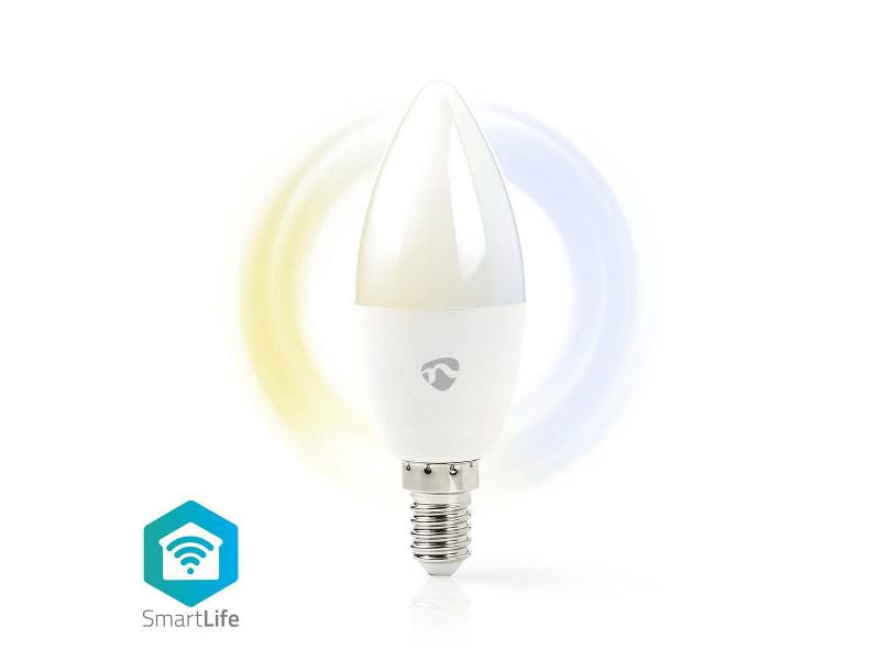 Nedis WIFILW13WTE14 Wi-Fi Smart LED Bulb | Warm to Cool White | E14