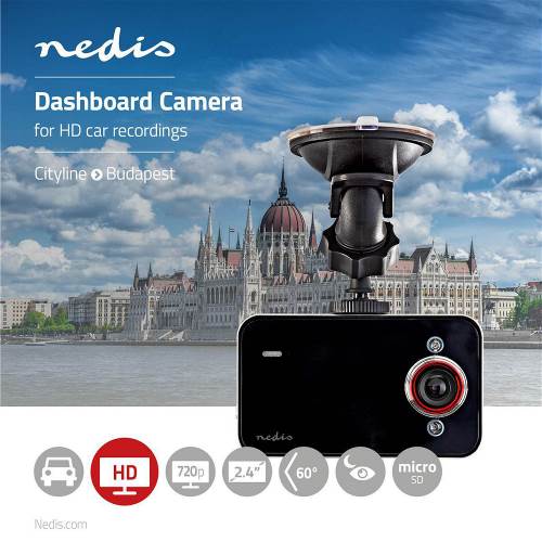 Nedis DCAM06BK Dashcam | HD 720p | 1 CH | 2,4 Inch | Kijkhoek Van 60°