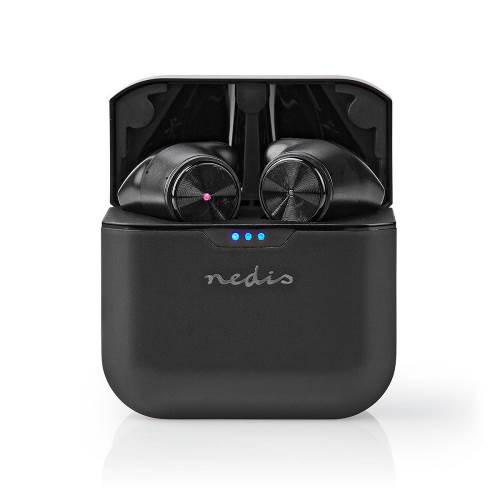 Nedis HPBT5054BK Fully Wireless Bluetooth® Earphones | 3 Hours Playtime | Voice Control | Charging Case | Black