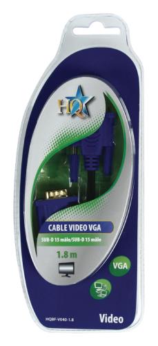 HQ HQBF-V040-1.8 CABLE VGA HD15 M/M 1.8M P R