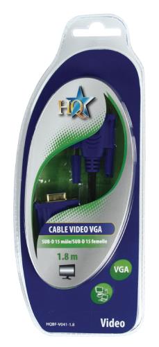 HQ HQBF-V041-1.8 CABLE VGA EXTENS. HD15 M/ R
