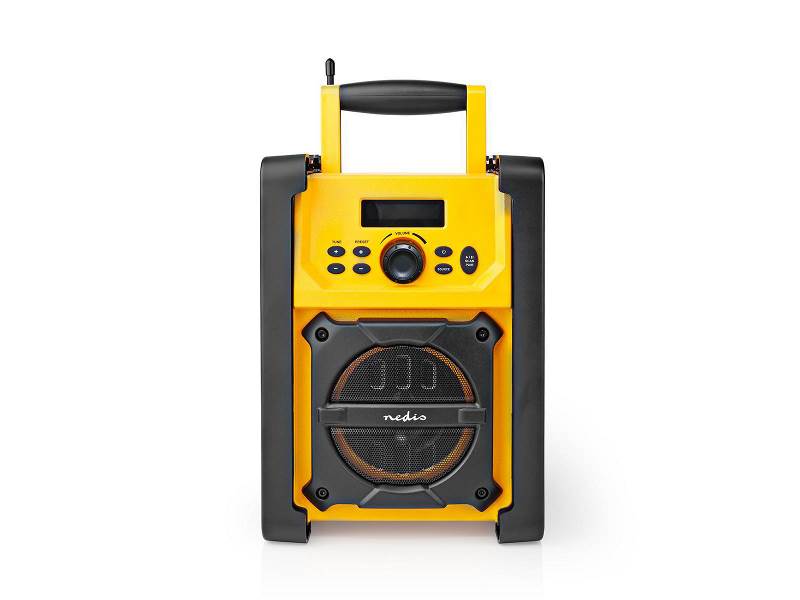 Nedis RDFM3100YW FM-Bouwradio | 15 W | Bluetooth® | IPX5 | Handvat | Geel / Zwart