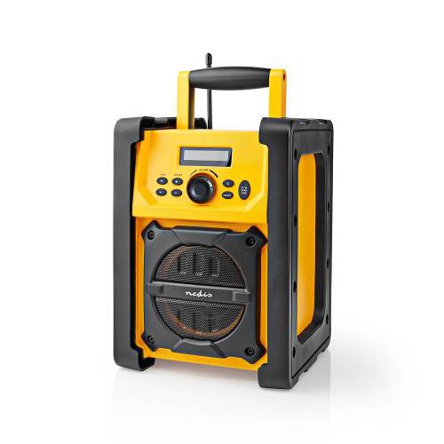Nedis RDFM3100YW FM-Bouwradio | 15 W | Bluetooth® | IPX5 | Handvat | Geel / Zwart