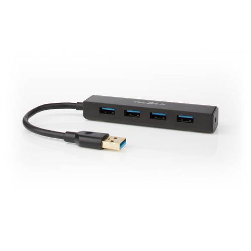 Nedis UHUBU3410BK USB-hub | 4-poorts | USB 3.0 | zwart