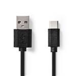 Nedis CCGB60600BK30 USB 2.0-Kabel | Type-C Male - A Male | 3,0 m | Zwart