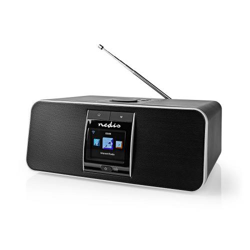 Nedis RDIN5005BK Internetradio | 42 W | DAB+ | FM | Bluetooth® | Afstandsbediening | Zwart/Zilver