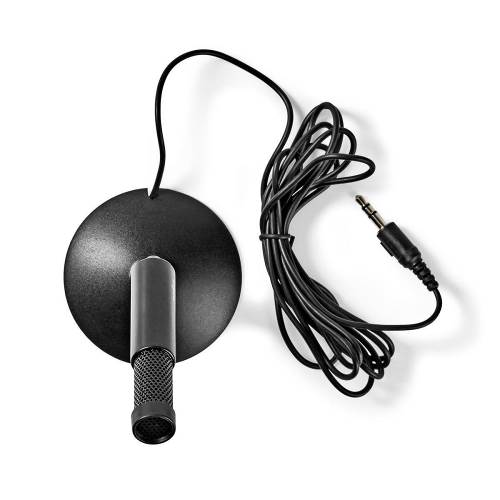 Nedis MICSJ100BK Bedrade Microfoon | Standaard | Verstelbare Hoek | 3,5 mm