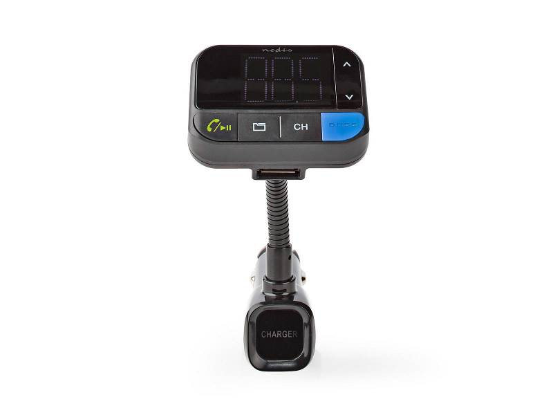 Nedis CATR102BK FM-zender voor in de auto | Bluetooth® | Bass boost | MicroSD-kaartopening | Handsfree bellen | Spraa...