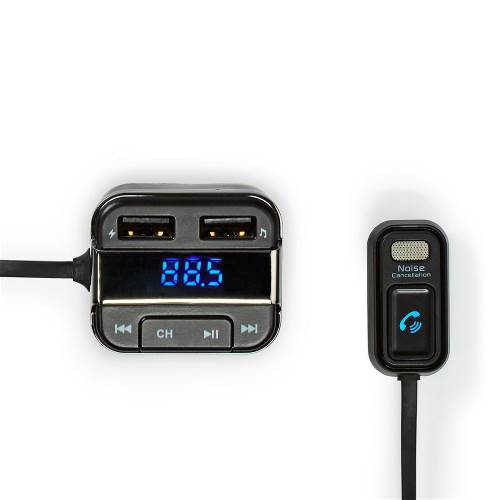 Nedis CATR123BK FM-zender voor in de auto | Bluetooth® | Pro-microfoon | Ruisonderdrukking | MicroSD-kaartopening | H...