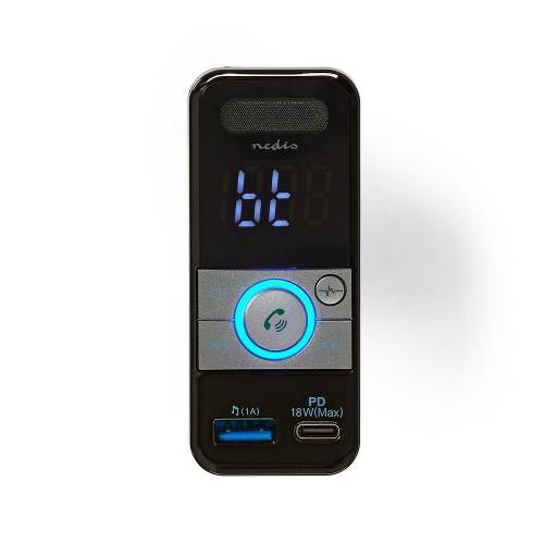Nedis CATR130BK FM-zender voor in de auto | Bluetooth® | Pro-microfoon | Ruisonderdrukking | MicroSD-kaartopening | H...