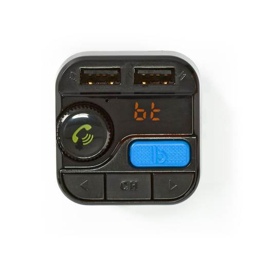 Nedis CATR121BK FM-zender voor in de auto | Bluetooth® | Bass boost | MicroSD-kaartopening | Handsfree bellen | Spraa...