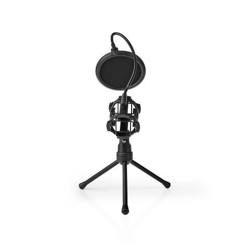 Nedis MPST00BK Microfoon-Tafelstatief | Pop-filter | Zwart