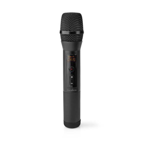 Nedis MPWL200BK Draadloze microfoon | 20 kanalen | 1 microfoon | 10 uur gebruikstijd | Ontvanger | Zwart