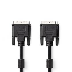 Nedis CCGP32001BK30 DVI-kabel | DVI-D 24+1-pins male | DVI-D 24+1-pins male | 3,0 m | Zwart