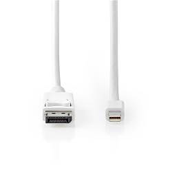 Nedis CCGP37404WT20 Mini-DisplayPort - DisplayPort-Kabel | Mini-DisplayPort Male - DisplayPort Male | 2,0 m | Zwart
