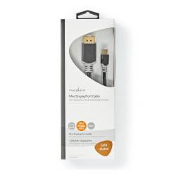 Nedis CCBW37404AT20 Mini-DisplayPort - DisplayPort-Kabel | Mini-DisplayPort Male - DisplayPort Male | 2,0 m | Antraciet