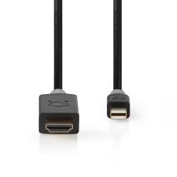 Nedis CCBP37604AT20 Mini-DisplayPort - HDMI™-Kabel | Mini-DisplayPort Male - HDMI™ Male | 2,0 m | Antraciet