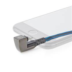 Nedis GCTB39300AL20 Data- en oplaadkabel | USB-A Male naar Apple Lightning 8-pins Male | 180°-aansluiting voor gaming...