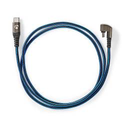 Nedis GCTB60700BK20 USB 2.0-kabel | Type-C™ Male naar Type-C™ Male | 180°-aansluiting voor gaming | 2,0 m | rond | ge...