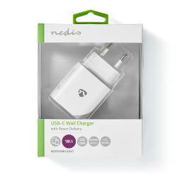 Nedis WCPD18W102WT Wandlader | 3,0 A | USB-C | Power Delivery 18 W | wit