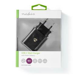 Nedis WCPD18W102BK Wandlader | 3,0 A | USB-C | Power Delivery 18 W | zwart