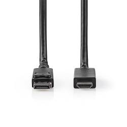 Nedis CCGB37104BK20 DisplayPort - HDMI™-Kabel | 1.4 | DisplayPort Male - HDMI™ Male | 2,0 m | Zwart