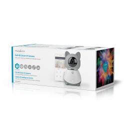 Nedis WIFICI30CGY Nedis Smart WiFi Indoor IP-camera | Kantel-/Draaifunctie | Full HD | Auto-tracking | Met Slaapliedj...