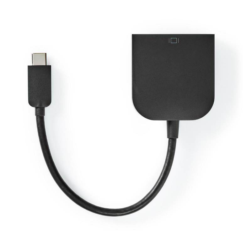Nedis CCGP64552BK02 Nedis USB-C™-adapterkabel | Type-C™ Male - DVI-D 24+5 Female | 0,2 m | Zwart