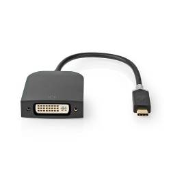 Nedis CCBW64552AT02 Nedis USB-C™-adapterkabel | Type-C™ Male - DVI-D 24+5 Female | 0,2 m | Antraciet