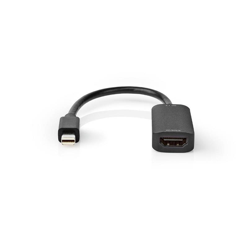 Nedis CCGB37654BK02 Mini-DisplayPort - HDMI™-Kabel | Mini-DisplayPort Male - HDMI™-Uitgang | 0,2 m | Zwart