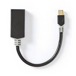 Nedis CCBW37654AT02 Mini-DisplayPort - HDMI™-Kabel | Mini-DisplayPort Male - HDMI™-Uitgang | 0,2 m | Antraciet