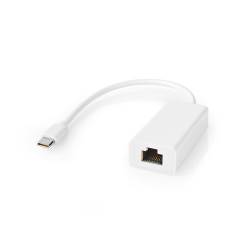 Nedis CCGT64951WT02 Nedis USB-C™-adapterkabel | Type-C™ Male - RJ45 Female | 100 Mbit | 0,2 m | Wit