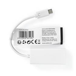 Nedis CCGT64952WT02 Nedis USB-C™-adapterkabel | Type-C™ Male - RJ45 Female | 1 Gbit | 0,2 m | Wit